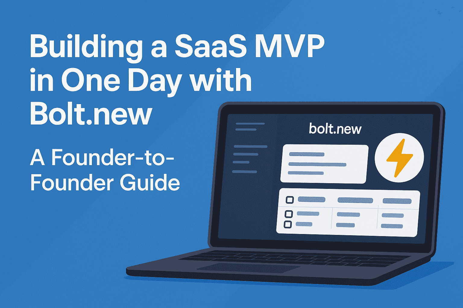 Building a SaaS MVP in One Day with Bolt.new - A Founder-to-Founder Guide cover image